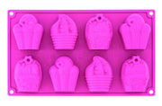 Platinum Silicone Happy Birthday Multi-Tray Bake Mould by Pavoni – Silicone, Pink, Model FR080ROS