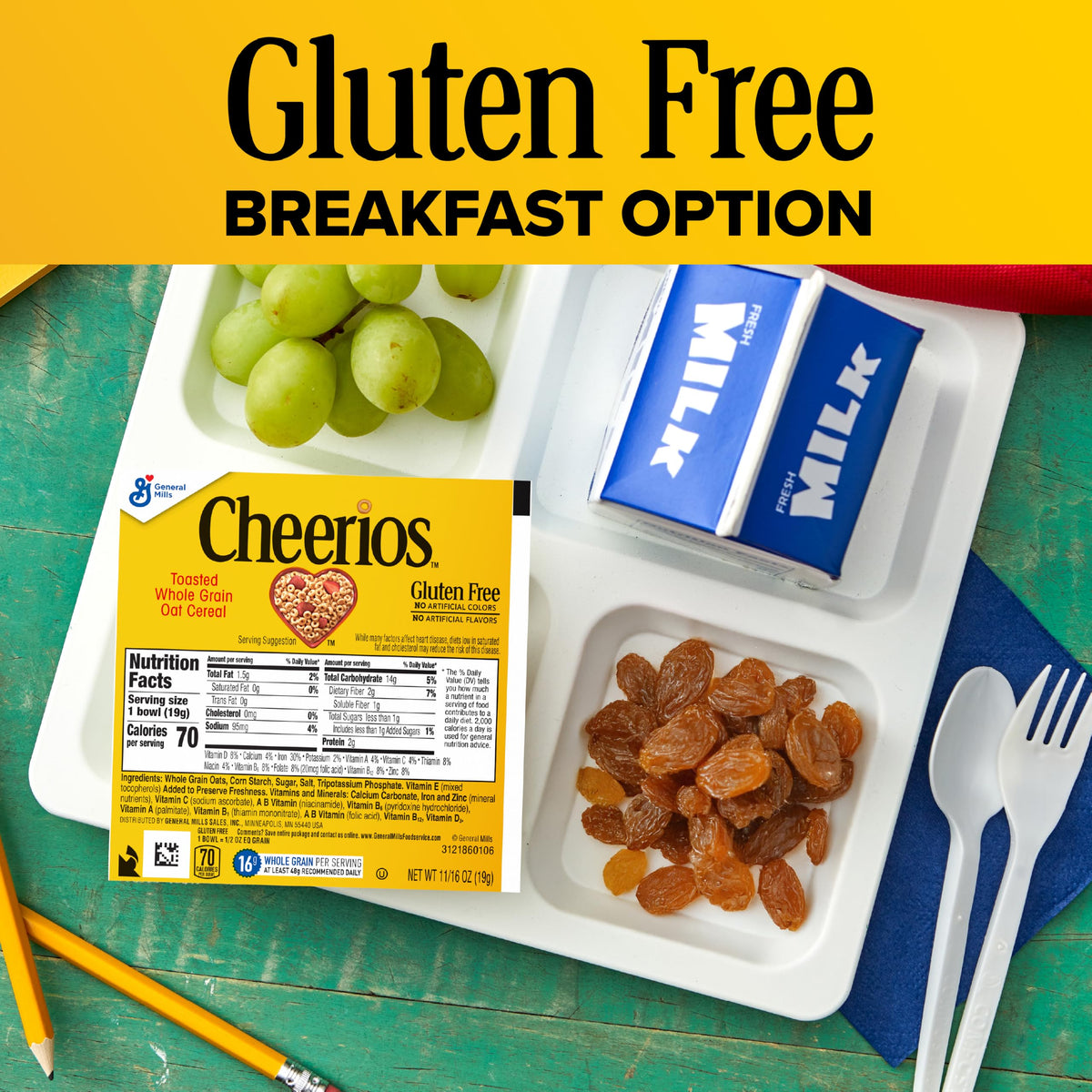 Cheerios Original / 0.69 Ounce (Pack of 96) / 96 Breakfast Foods