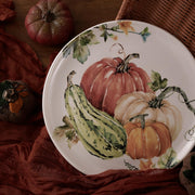 Bico Pumpkin Feast Dinner Plates, 11 Inch Ceramic, Set of 4