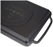 Solid+ Cast Aluminium Non-Stick Ribbed Hot Plate by Monix – 19.7 x 27 x 3.8 cm, 40 liters, Aluminum, Black, Model M351340