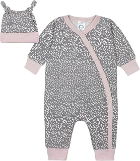 Gerber 2-Piece Baby Girls Coverall and Cap Set