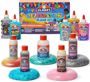 Elmer's Celebration Slime Kit, Complete Slime Supplies, Includes Assorted Magical Liquid Slime Activators and Liquid Glues, 10 Count - Kids Activity, Creative Fun, Arts & Crafts
