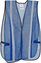Global Industrial Hi-Vis Safety Vest, 2" Reflective Strips, Mesh, Blue, One Size
