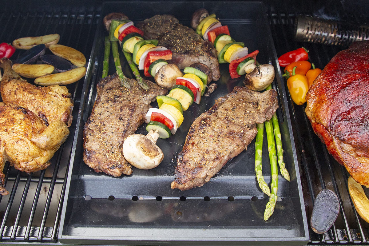 Ceramic Coated Griddle Insert and Cooking Grates Set by PIT BOSS – Ceramic, Black, Model 40628