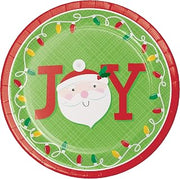 Creative Converting Santa and Friends Dinner Plates, Green