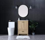Mango Wood Bathroom Vanity: Single Soma Collection by by Elegant Lighting – Engineered Wood, Mango Wood, Model VF2824MW