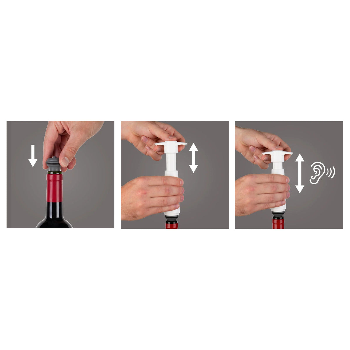 Vacu Vin Vacuum Pump Set - White
