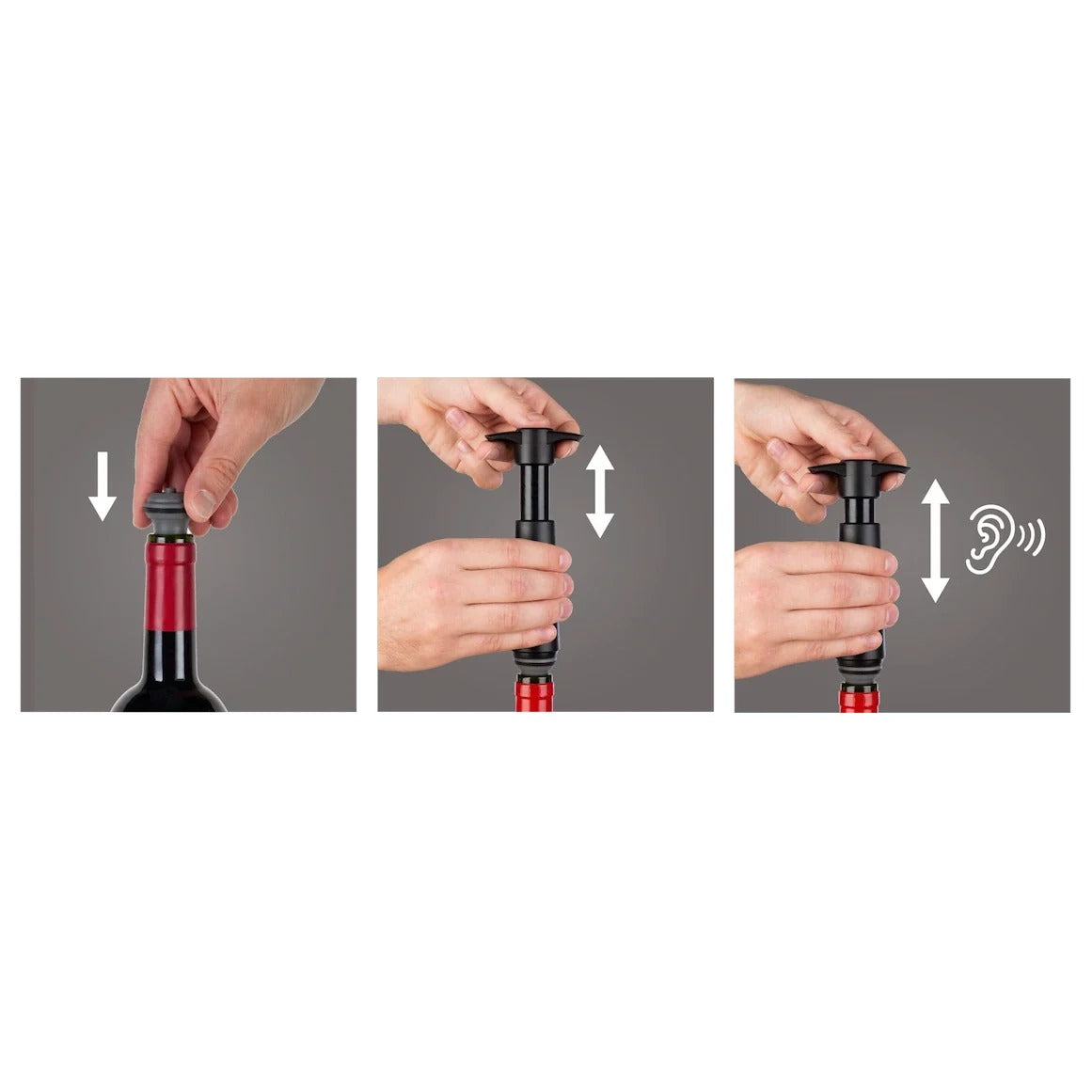 Vacu Vin Vacuum Pump Set - Black
