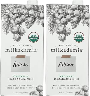 Milkadamia Organic Artisan Macadamia Milk 32 FO (Pack of 2)
