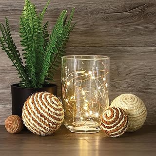 Feit Electric 6ft Indoor LED Fairy String Lights with On/Off Switch, Copper Wire Light Strand, 5K Life Hours, 1.8W Warm White and AA Battery Powered - FY6-20/CPR