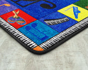Note Worthy Preschool Rug by Joy Carpets – 10'9" x 13'2" (Rectangular), Nylon, Multi Color, Model 1462G-02