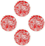 Crow Canyon Home Enamelware Dinner Plate, 10.25 inch, Red/White Splatter (Single)