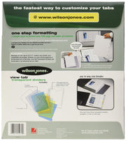 View-Tab Index Dividers by Wilson Jones – Polyethylene, Multi-color, Pack of 8, Model 55070