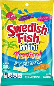 Swedish Fish Mini Tropical Fat Free Candy, 8 oz