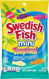 Swedish Fish Mini Tropical Fat Free Candy, 8 oz