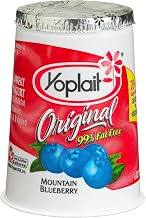 Yoplait Yogurt Blueberry Original, 6-Ounce Cups (Pack of 12)