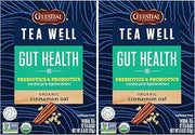 Celestial Seasonings TeaWell Herbal Tea, Gut Health, Organic Cinnamon Oat, 12 Count (Pack of 2)