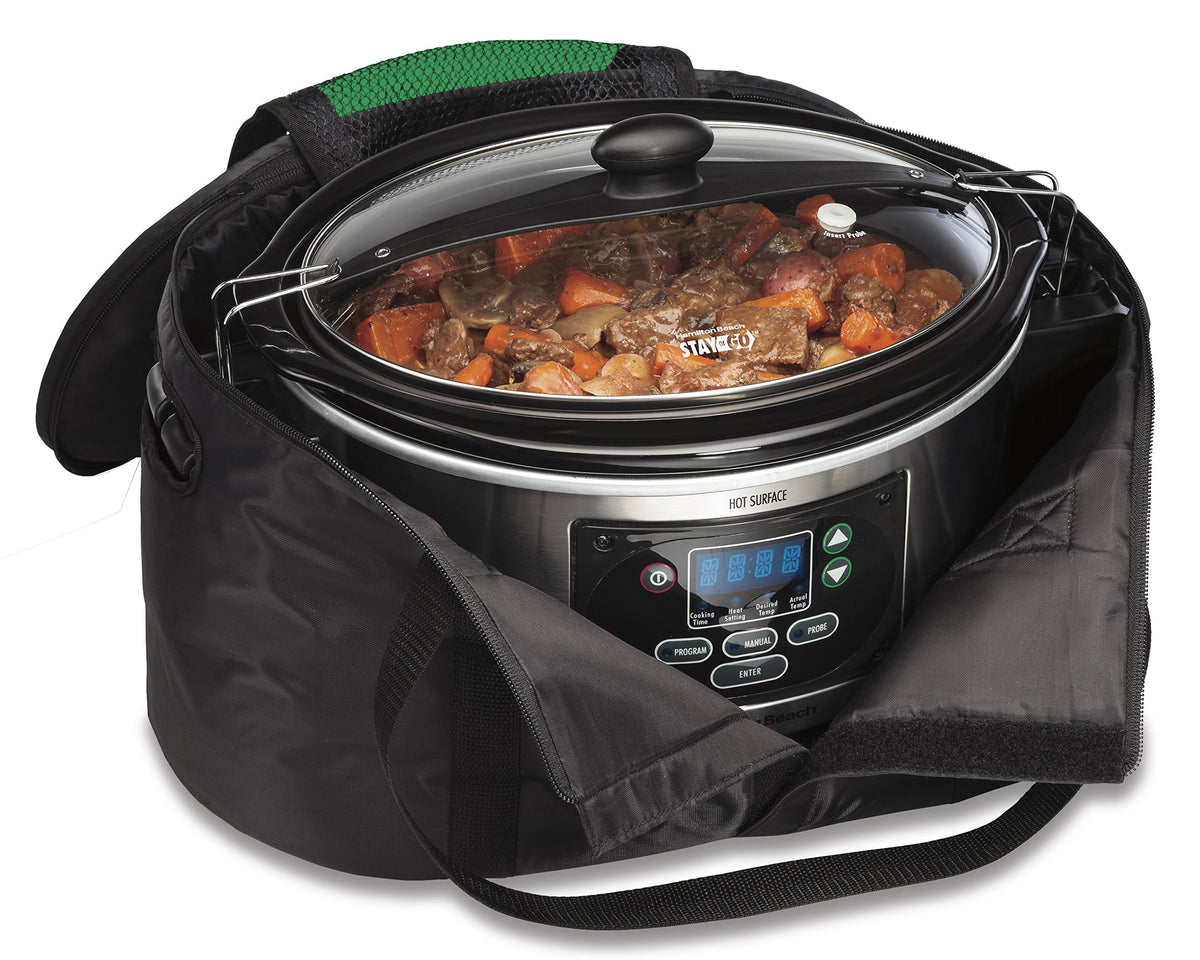 Hamilton Beach Fits 4-8 Quarts (Pack of 3) / Black / Portable Slow Cooker Travel Bag Accessories