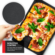 8x10 Detroit Style Pizza Pan by Stock Your Home – 10x8 inches, 111.0 ounces, Aluminum, Black