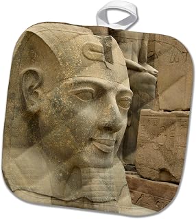 Egypt, Luxor, Luxor Temple, Ramesses II-AF14 CMI0373 - Cindy Miller Hopkins 8x8 Potholder