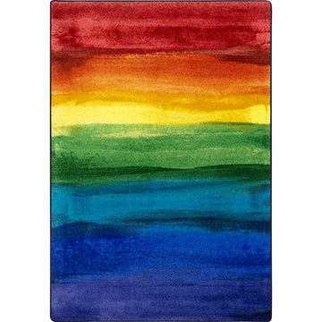 Rainbow Magic 10'9" x 13'2" Area Rug in Color Rainbow by Joy Carpets – 10'9" x 13'2" (Rectangular), Nylon, Rainbow, Model 2146G-01
