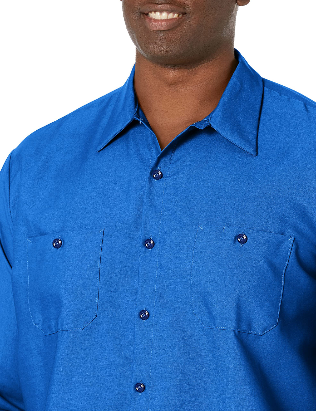 Long Sleeve Industrial Solid Work Shirt Royal Blue Large - 5 Pack by Red Kap – Royal Blue, Pack of 5, Model SP14