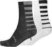 Endura Unisex-Adult Coolmax Stripe Twin Pack Cycling Socks
