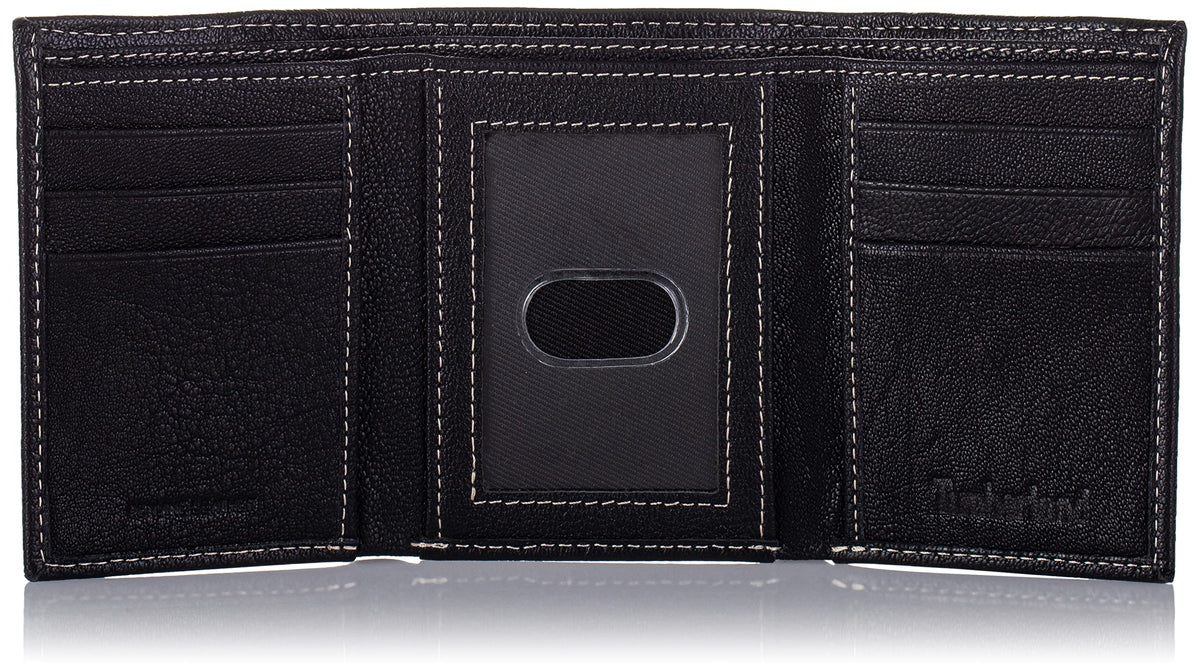 Men's Genuine Leather Rfid Blocking Trifold Wallet by Timberland – One Size, Leather, Black, Model D97018/08A