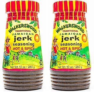 WALKERSWOOD Traditional Jamaican Jerk Seasoning,Hot & Spicy,10 oz,(Pack of 2)