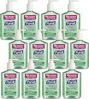 PURELL Advanced Hand Sanitizer Soothing Gel with Aloe and Vitamin E- 8 fl oz Pump Bottle (Pack of 12) - 3016-12-CMR