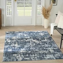 Nourison Home Dekor Slate 4' x 6' Area Rug - Easy Clean, Non Shedding, Bed Room, Living Room, Dining Room, Kitchen (4' x 6')