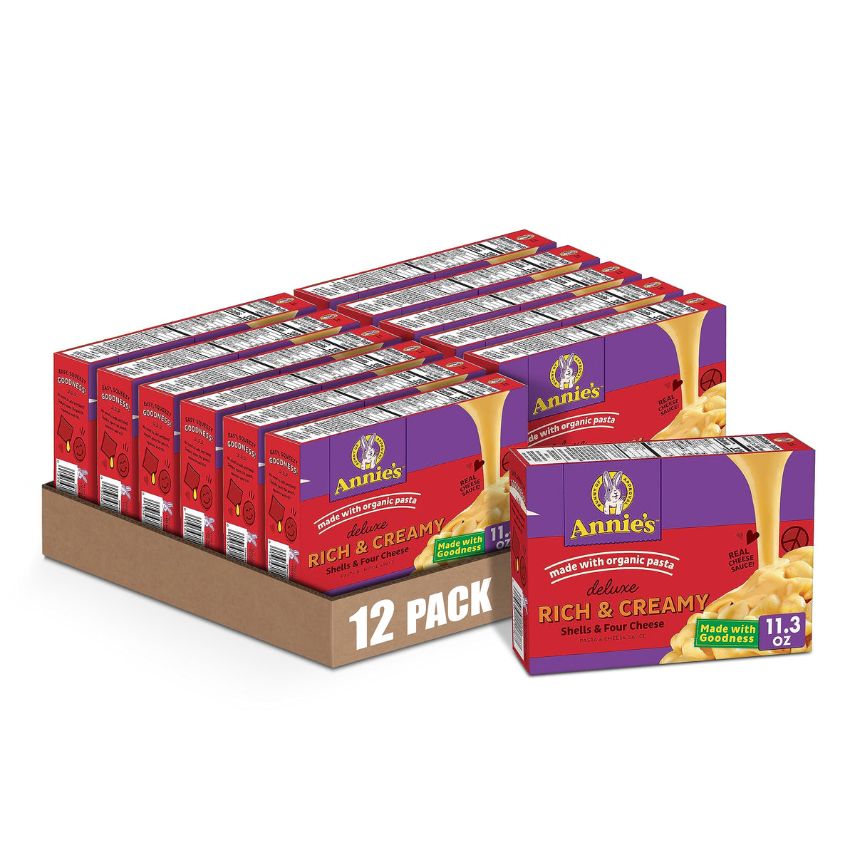 Annie's Homegrown Four Cheese / 11.3 Ounce (Pack of 12) / Natural Macaroni & Cheese