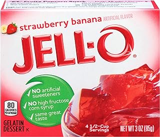 JELL-O Strawberry Banana Gelatin Dessert Mix (3 oz Box)