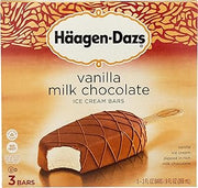 Häagen-Dazs Haagen-Dazs, Vanilla Milk Chocolate Ice Cream Bar, 3 count (Frozen)