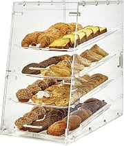 Winco 4 Tier Clear Commercial Display Case | Dishwasher safe, BPA-free, Dual access doors, Great for Appetizers, Desserts, Buffet Displays and Catering