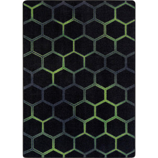 Kid Essentials Breakout Emerald 13'2" Round Area Rug by Joy Carpets – 13'2" (Round), Nylon, Green, Model 2163XLE-03