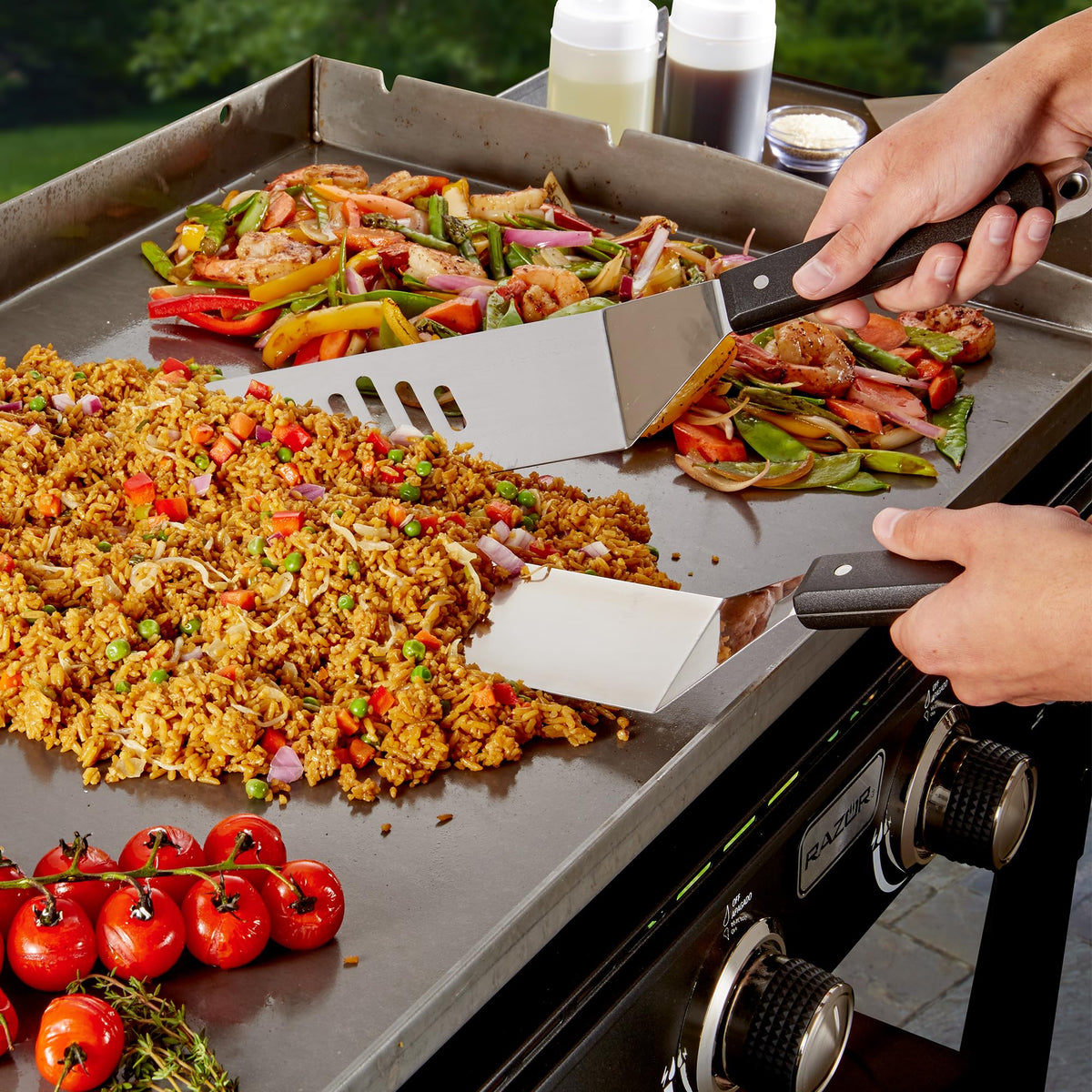 5-Piece Griddle Tools Set by Mr. Bar-B-Q – Stainless Steel, Multicolor, Model 08623Y