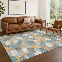 Addison Rugs Chantille ACN2450 Teal 3' x 5' Indoor/Outdoor, Machine Washable, Easy Clean, Non Shedding, Bedroom, Living Room, Dining Room, Kitchen, Patio Rug