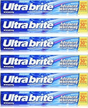 Colgate Ultra Brite Advanced Whitening Fluoride Toothpaste, Clean Mint, 6Count