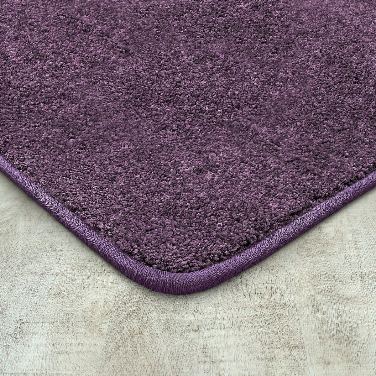 Endurance Solid Colored Area Rug in Color Purple by Joy Carpets – 4' x 6' (Rectangular), Polyester, Purple, Model 80N-08