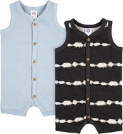 Gerber Baby Boys' 2-Pack Short Leg Romper