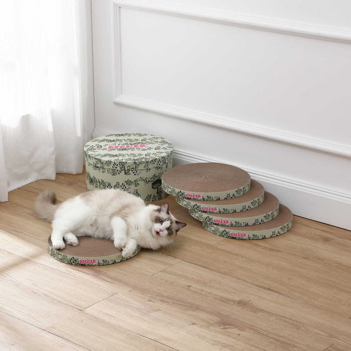 THE LICKER STORE Green / 12" / Modern;Mid-Century;Classic;Transitional;Traditional;Cottage;Casual Scratching Pads