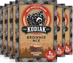 Kodiak Cakes Chocolate Fudge Brownie Mix, 14.8 Ounce Boxes (Pack of 6)