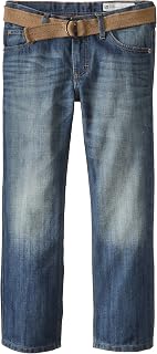 Lee Boys' Dungarees Belted Slim Straight Leg Jean