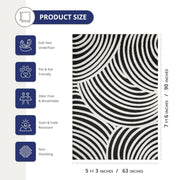 Abani 5x8 / Cream & Black / Modern Area Rugs
