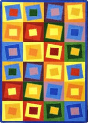 Joy Carpets Off Balance Area Rug 3'10" x 5'4" in Color Brights