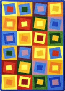 Joy Carpets Off Balance Area Rug 3'10" x 5'4" in Color Brights