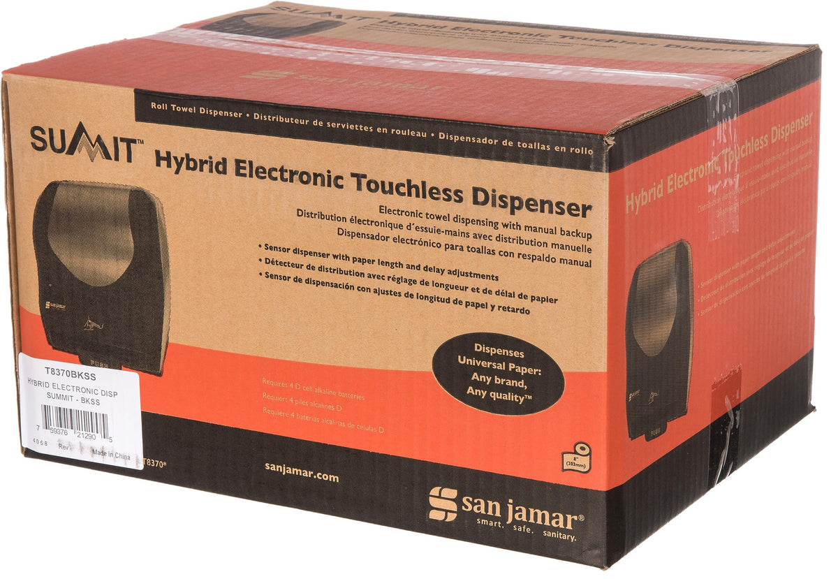 San Jamar Hybrid / Black/Silver / 16.5" x 13" x 9.25" Commercial Paper Hand Towel Dispensers