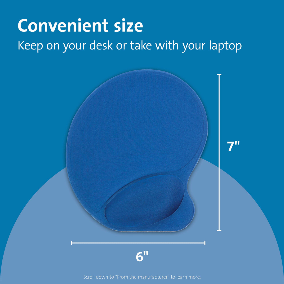 Kensington Blue / 7L x 6W inches / Professional Wrist Rests