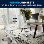 Flash Furniture White / Set of 1 / Contemporary Home Office Desk Chairs